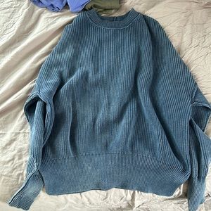 Aerie ribbed blue sweater